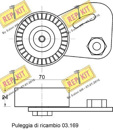 REPKIT RKT1859 - Belt Tensioner, v-ribbed belt autospares.lv