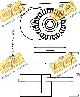 REPKIT RKT1855 - Belt Tensioner, v-ribbed belt autospares.lv