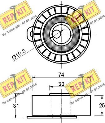 REPKIT RKT1838 - Tensioner Pulley, timing belt autospares.lv