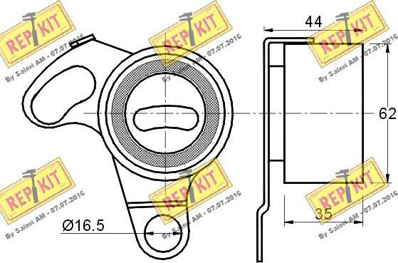 REPKIT RKT1340 - Tensioner Pulley, timing belt autospares.lv