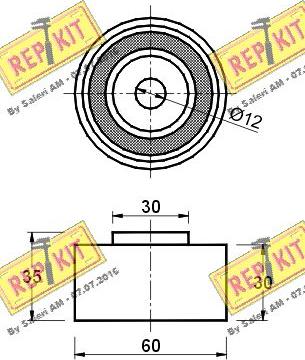 REPKIT RKT1343 - Deflection / Guide Pulley, timing belt autospares.lv