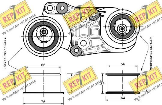 REPKIT RKT1368 - Tensioner Pulley, timing belt autospares.lv