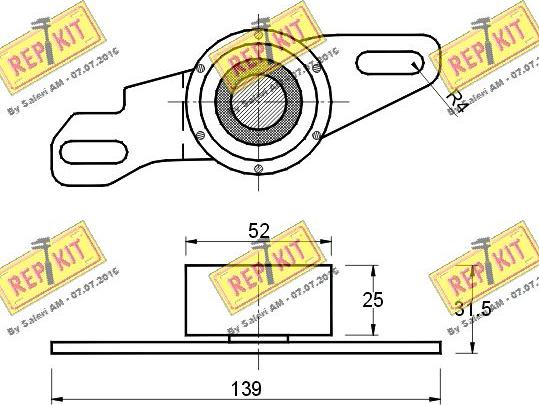 REPKIT RKT1311 - Tensioner Pulley, timing belt autospares.lv