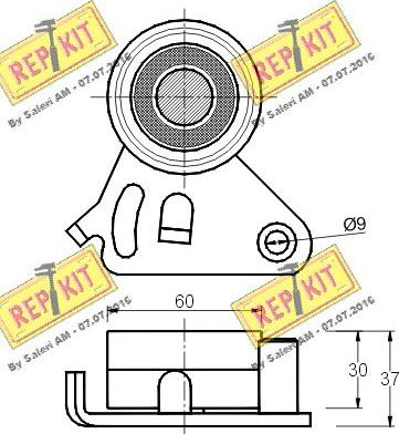 REPKIT RKT1318 - Tensioner Pulley, timing belt autospares.lv