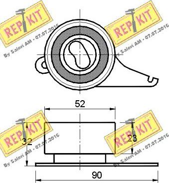 REPKIT RKT1322 - Tensioner Pulley, timing belt autospares.lv