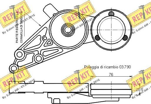 REPKIT RKT1376 - Belt Tensioner, v-ribbed belt autospares.lv