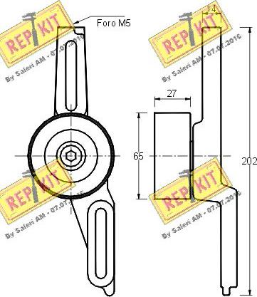 REPKIT RKT1265 - Belt Tensioner, v-ribbed belt autospares.lv