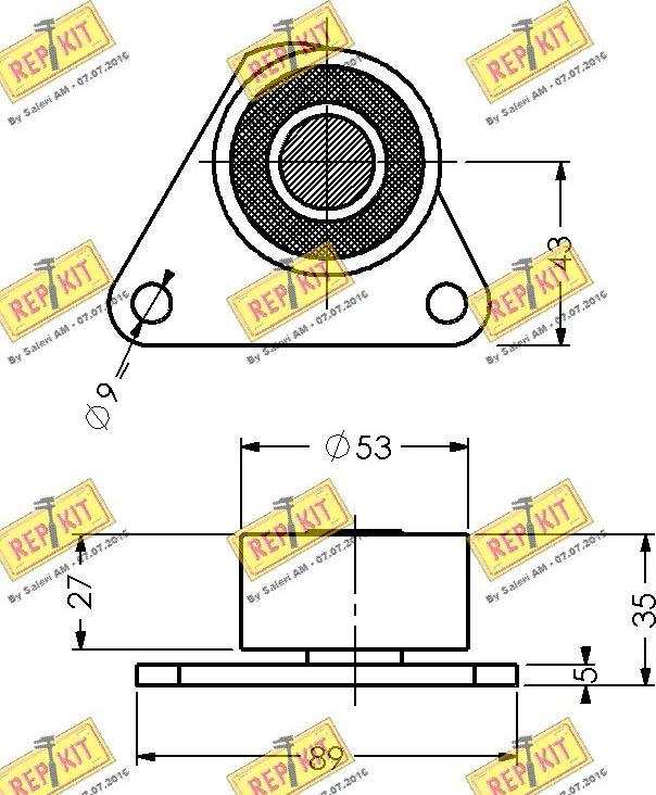 REPKIT RKT1211 - Deflection / Guide Pulley, timing belt autospares.lv