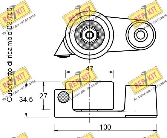 REPKIT RKT1212 - Tensioner Pulley, timing belt autospares.lv