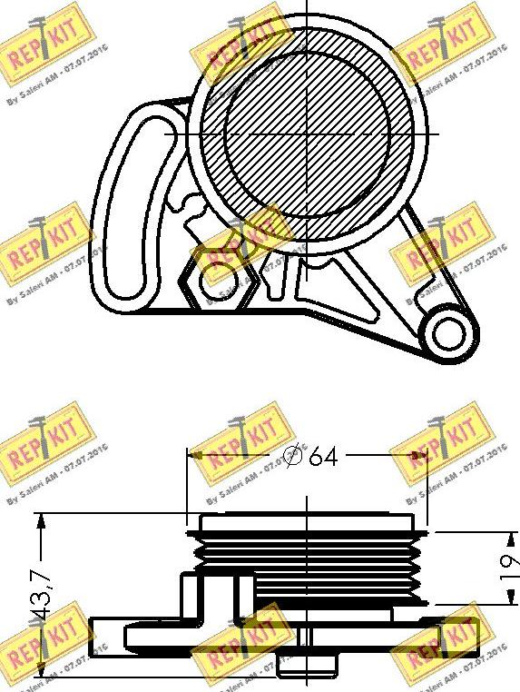 REPKIT RKT1787 - Belt Tensioner, v-ribbed belt autospares.lv