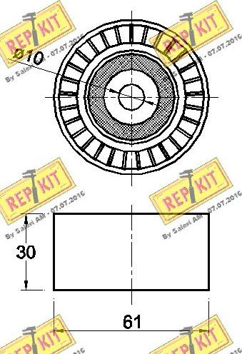 REPKIT RKT3446 - Deflection / Guide Pulley, timing belt autospares.lv