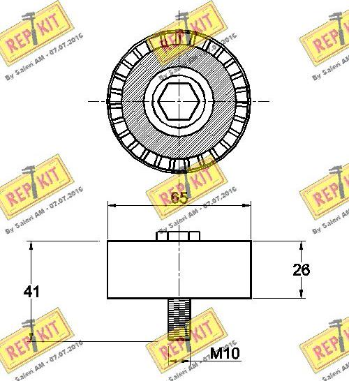 REPKIT RKT3489 - Pulley, v-ribbed belt autospares.lv