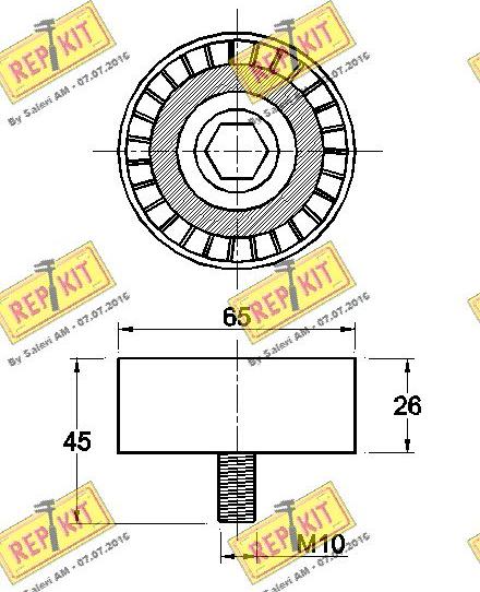 REPKIT RKT3486 - Pulley, v-ribbed belt autospares.lv