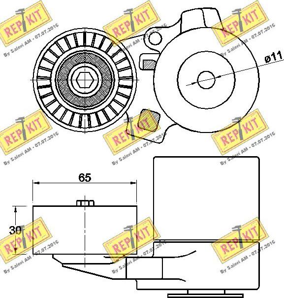 REPKIT RKT3478 - Belt Tensioner, v-ribbed belt autospares.lv