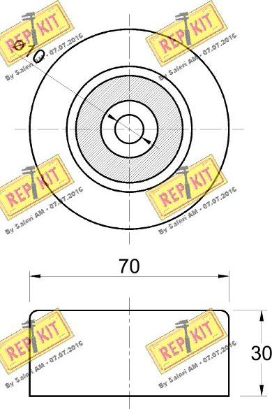 REPKIT RKT3696 - Pulley, v-ribbed belt autospares.lv