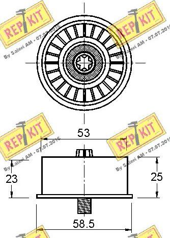 REPKIT RKT3080 - Deflection / Guide Pulley, timing belt autospares.lv