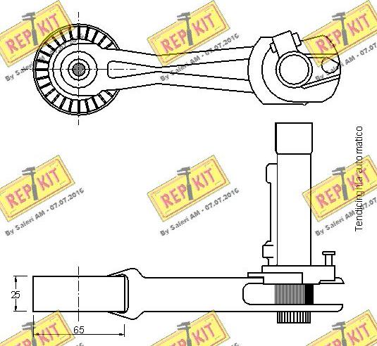 REPKIT RKT3032 - Belt Tensioner, v-ribbed belt autospares.lv