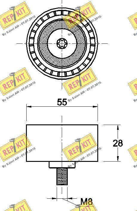 REPKIT RKT3027 - Pulley, v-ribbed belt autospares.lv