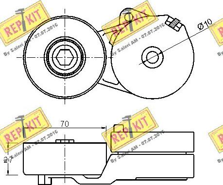 REPKIT RKT3071 - Belt Tensioner, v-ribbed belt autospares.lv