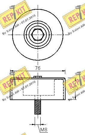 REPKIT RKT3154 - Pulley, v-ribbed belt autospares.lv