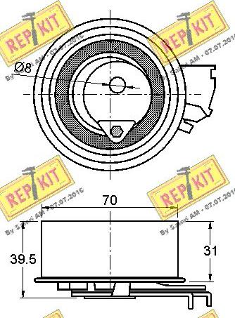 REPKIT RKT3155 - Tensioner Pulley, timing belt autospares.lv