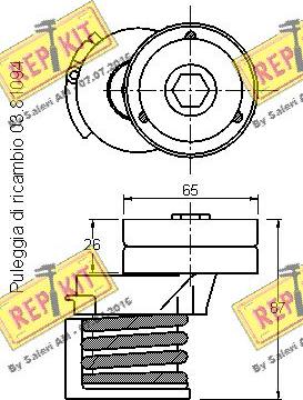 REPKIT RKT3186 - Belt Tensioner, v-ribbed belt autospares.lv