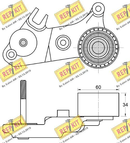 REPKIT RKT3837 - Deflection / Guide Pulley, timing belt autospares.lv