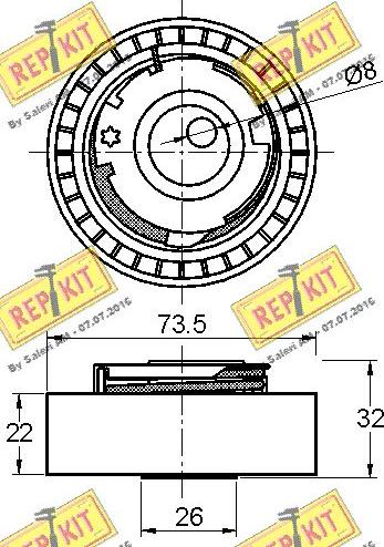 REPKIT RKT3399 - Tensioner Pulley, timing belt autospares.lv