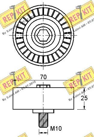 REPKIT RKT3340 - Deflection / Guide Pulley, timing belt autospares.lv