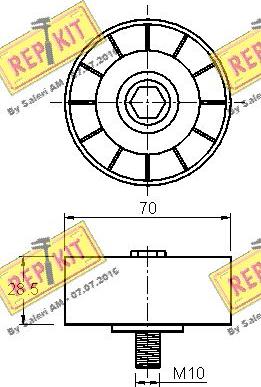 REPKIT RKT3260 - Pulley, v-ribbed belt autospares.lv