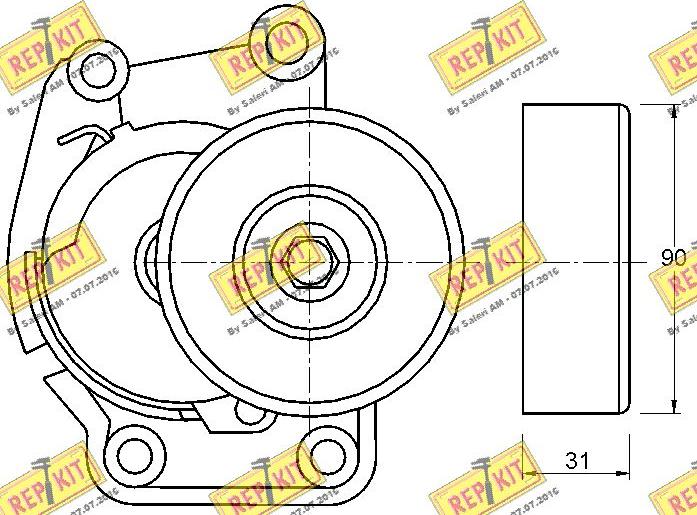 REPKIT RKT3267 - Belt Tensioner, v-ribbed belt autospares.lv