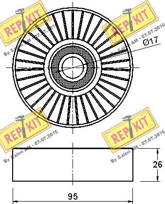 REPKIT RKT3226 - Pulley, v-ribbed belt autospares.lv