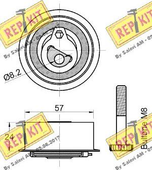 REPKIT RKT3794 - Deflection / Guide Pulley, timing belt autospares.lv