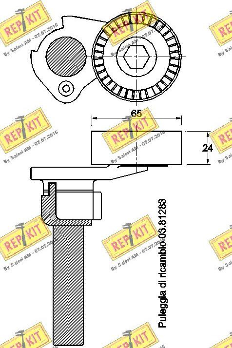 REPKIT RKT2998 - Belt Tensioner, v-ribbed belt autospares.lv