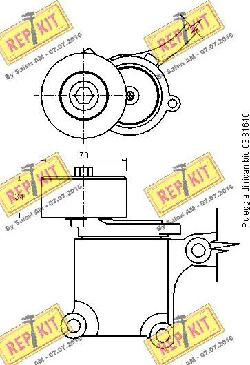 REPKIT RKT2992 - Belt Tensioner, v-ribbed belt autospares.lv