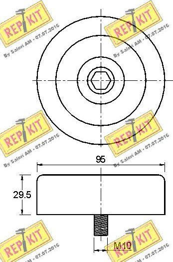 REPKIT RKT2997 - Pulley, v-ribbed belt autospares.lv