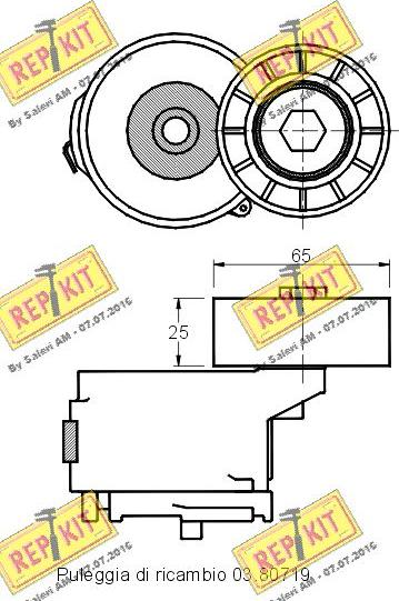 REPKIT RKT2465 - Belt Tensioner, v-ribbed belt autospares.lv