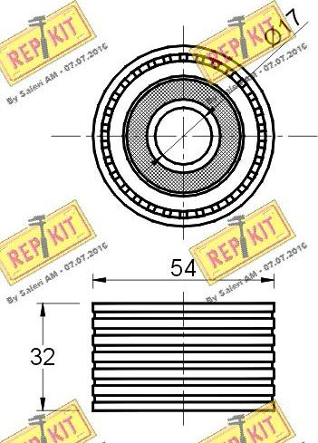 REPKIT RKT2424 - Deflection / Guide Pulley, timing belt autospares.lv