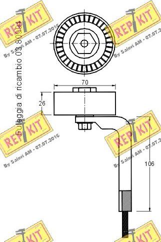 REPKIT RKT2557 - Belt Tensioner, v-ribbed belt autospares.lv