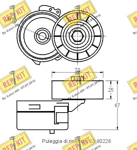 REPKIT RKT2507 - Belt Tensioner, v-ribbed belt autospares.lv