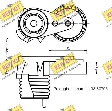 REPKIT RKT2511 - Belt Tensioner, v-ribbed belt autospares.lv