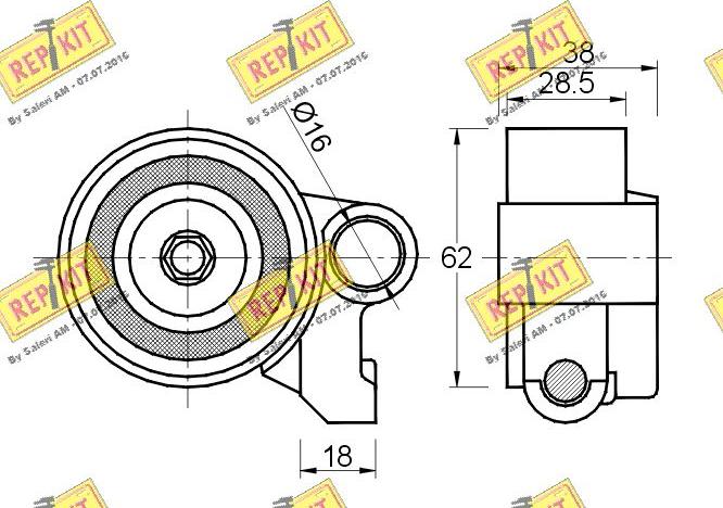 REPKIT RKT2579 - Tensioner Pulley, timing belt autospares.lv