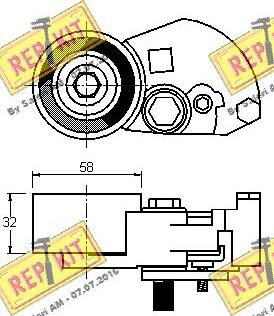 REPKIT RKT2692 - Tensioner Pulley, timing belt autospares.lv