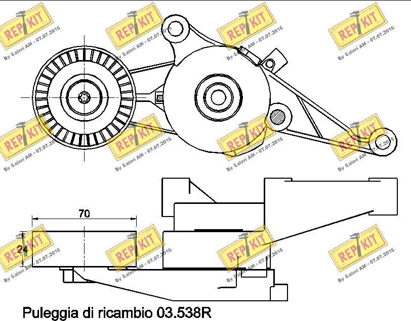 REPKIT RKT2632 - Belt Tensioner, v-ribbed belt autospares.lv