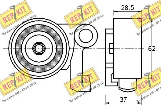 REPKIT RKT2046 - Tensioner Pulley, timing belt autospares.lv