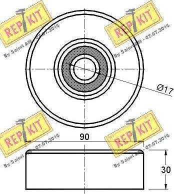 REPKIT RKT2043 - Pulley, v-ribbed belt autospares.lv