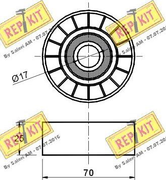 REPKIT RKT2051 - Pulley, v-ribbed belt autospares.lv