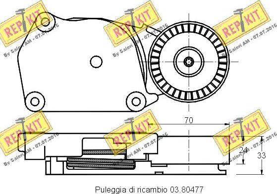 REPKIT RKT2192 - Belt Tensioner, v-ribbed belt autospares.lv