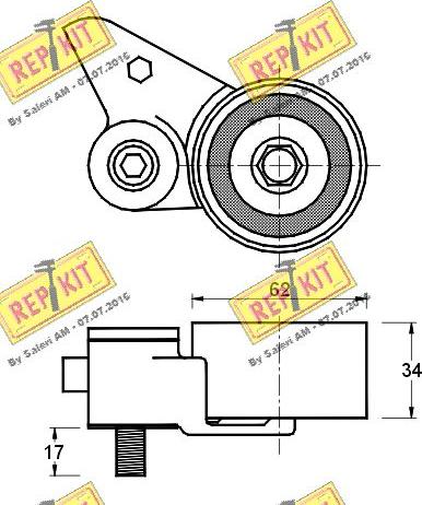 REPKIT RKT2141 - Tensioner Pulley, timing belt autospares.lv