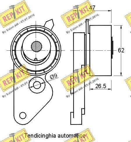 REPKIT RKT2108 - Tensioner Pulley, timing belt autospares.lv